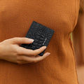 together for now wallet | croc emboss black