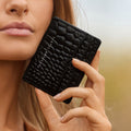 together for now wallet | croc emboss black