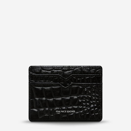 together for now wallet | croc emboss black