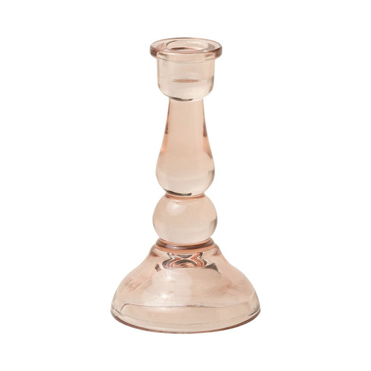 Glass Candle Holder | Pink